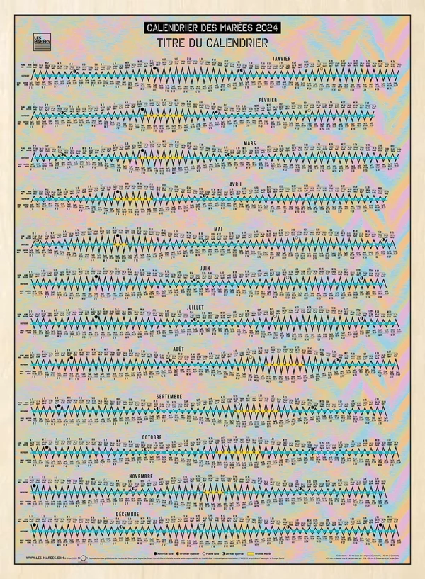 Image du calendrier des marées personnalisable modèle POP
